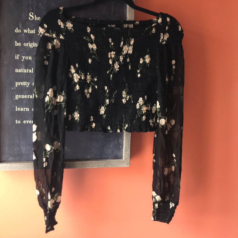 Reformation cropped long sleeve top - Picture 1 of 5